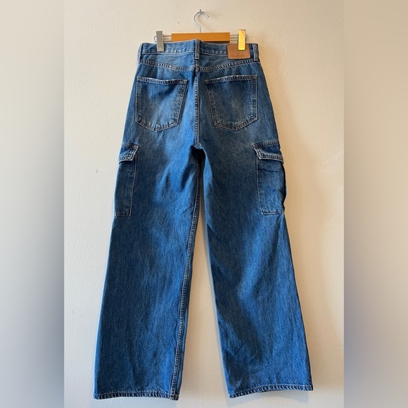 Aritzia Denim Forum The Farrah Hi-rise Cargo Jeans Size 29 In Kiss N Tell Bleu - Picture 8 of 14